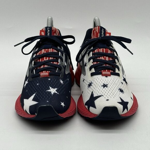 Brooks Launch 8 USA Stars Patriotic Mesh Running Shoes - Women's Size 6D Wide - Picture 3 of 10